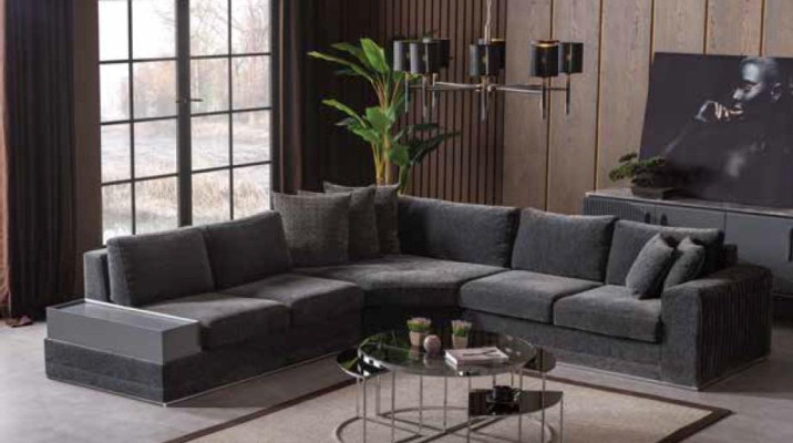 Living room Corner sofa L-shape Sofas Corner Sofa Fabric Modern Design Style