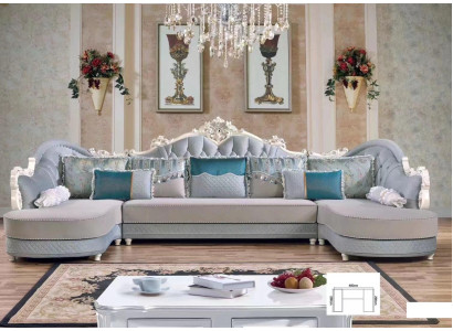 Classic Living landscape Corner sofa Upholstery Couches Textile Couch Sofa