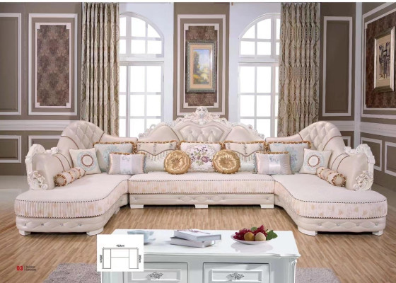 exclusive s white U-shaped corner sofa Timeless elegance for your home