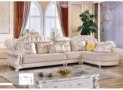 Chesterfield Corner sofa Sofa Couch Upholstery Furniture Baroque Rococo Fabric Leather