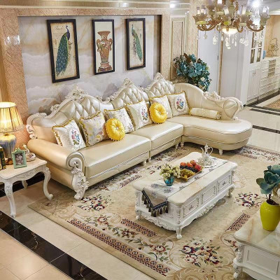 Classic Corner sofa Couch Upholstery Leather Sofa Sofa Baroque Chesterfield