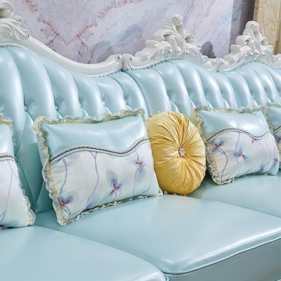 Living room Corner sofa en Living landscape Sofa Corner L-shape Blue e Baroque