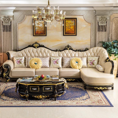 Corner sofa Sofa Living landscape Living room L Couch Chesterfield Baroque