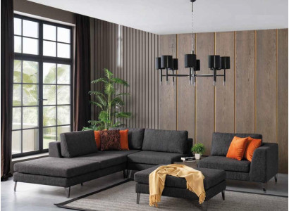 Luxury Living room Corner sofa L-shape Sofas Stool Sofa Fabric Modern Design Style new
