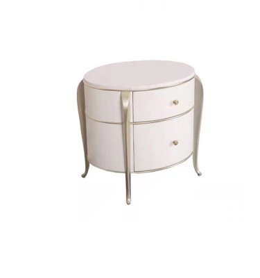 Round Bedside table Furniture Wood Luxury Side White Furniture Bedside tables
