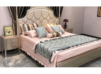 Double bed Bed Luxury Beds Wood Bed frame e Bed frame Beige Design