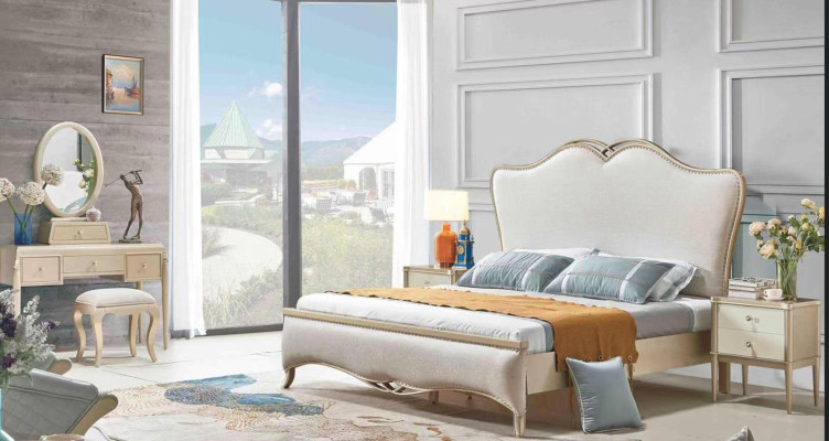 Bed Upholstery Design Luxury Double Beds White 180x200cm Bedroom Furniture new