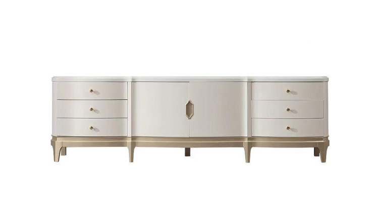 Sideboard Wardrobe TV cabinet Living room tv Wood Furniture White Lowboard Luxury