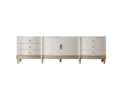 Sideboard Wardrobe TV cabinet Living room tv Wood Furniture White Lowboard Luxury
