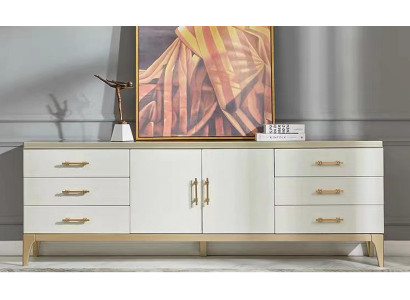 Sideboard Chest of drawers Designer Luxury Cabinets Wood White Chests of drawers Wardrobe