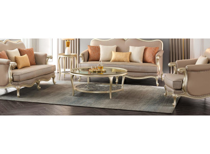 Luxury Coffee table Round Table Hotel Furniture Furnishings Tables Gold