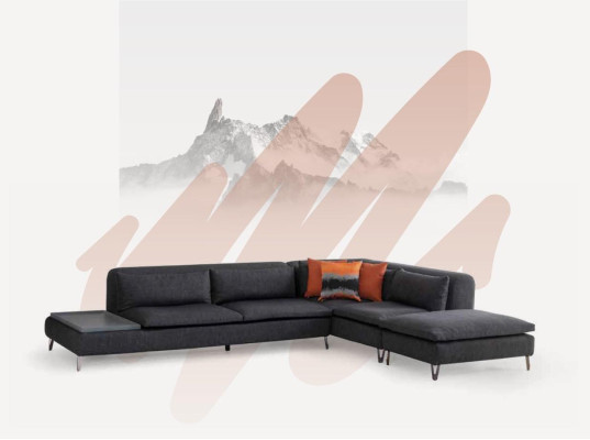 Luxury Corner sofa L-shape Sofa Sofas Living room Modern Fabric Design Polyester xxl