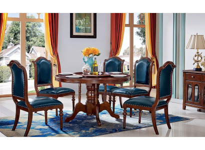 Complete Set Dining table 6 Chairs Dining room Set Ess Group Wood 7pcs
