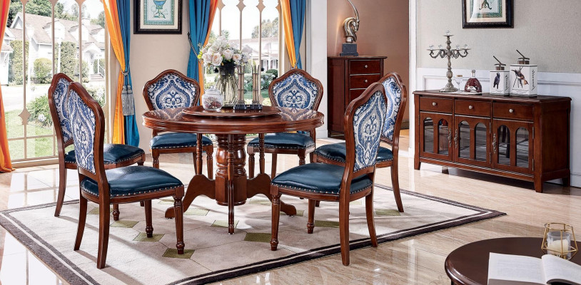 Dining room Tables Round Furniture Dining table Luxury Round Table Solid Wood