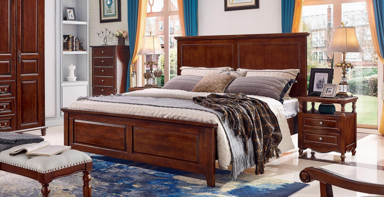 Luxury Bed Wood Bed Frame Double Bed frame Beds Double Beds Furniture