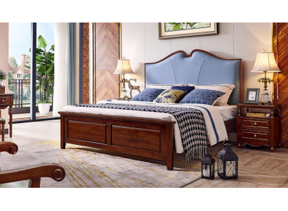 Double bed Luxury Bedroom Wood Bed Upholstery Bed Frame Furniture