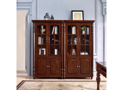 Bookshelf Display Cabinets Wardrobe Shelf Wood Wardrobe Bookcase Furniture 2pcs