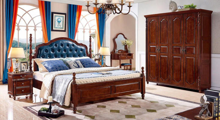 Double Bed Frame Luxury Bedroom Bed Double bed Wood Beds new