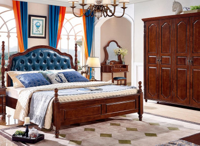 Bed 2x Bedside tables 3 pcs. Bedroom Set Design Luxury Classic