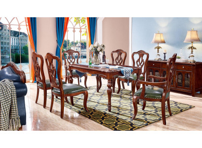 Table Dining table Design Furniture Dining room Wooden table luxury country house style