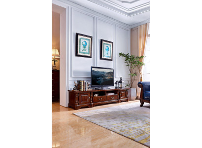 Lowboard Wardrobe TV cabinet Living room tv Wood Furniture Wardrobe Classic