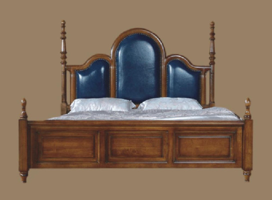 Double bed Wood Upholstery Luxury Bedroom Beds Double bed frame