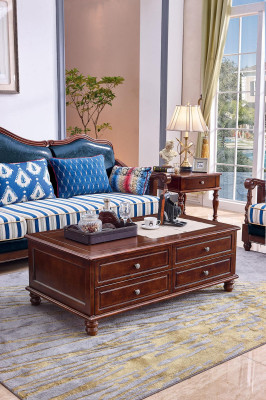 Classic r Coffee table Table Living room Wood Coffee tables with drawers