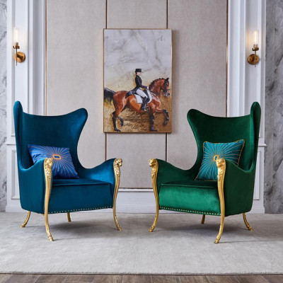 Luxury Armchair Couch Single Seater Furniture Hotel Reception Furnishings Law Firm