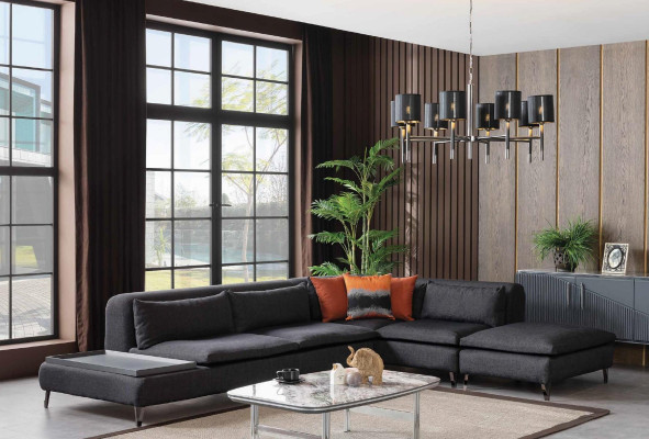 Luxury Corner sofa L-shape Sofa Sofas Living room Modern Fabric Design Polyester xxl