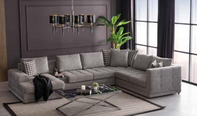 Corner sofa U-shape Sofa Luxury Sofas Living room Modern Fabric Design XXL new