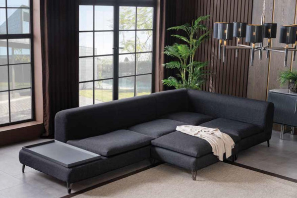 Luxury Corner sofa L-shape Sofa Sofas Living room Modern Fabric Design Polyester xxl