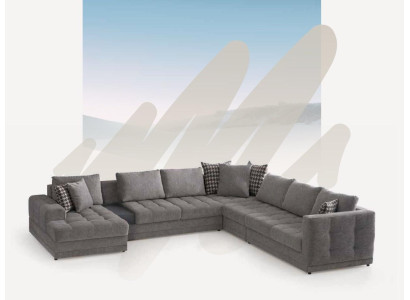 Luxury Corner sofa U-shape Large Living landscape Sofa Fabric Sofas Modern