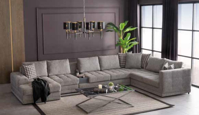 Corner sofa U-shape Sofa Luxury Sofas Living room Modern Fabric Design XXL new