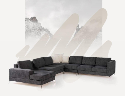 Luxury Corner sofa U-shape Sofa Sofas Living room Modern Fabric Design Furniture