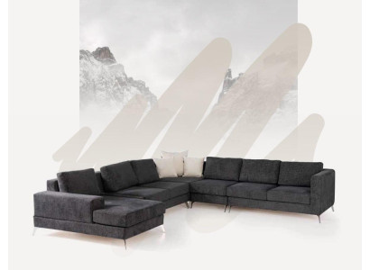 Luxury Corner sofa U-shape Sofa Sofas Living room Modern Fabric Design Furniture