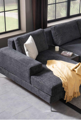 Luxury Corner sofa U-shape Sofa Sofas Living room Modern Fabric Design Furniture