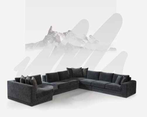 Corner sofa U-shape upholstered sofa Living landscape Sofa XXL Sofas Fabric Corners