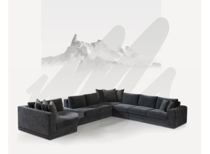 Corner sofa U-shape upholstered sofa Living landscape Sofa XXL Sofas Fabric Corners