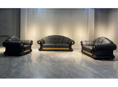 Leather sofa 3 pieces. Set Suite Sofa Couch Group Sets Living room