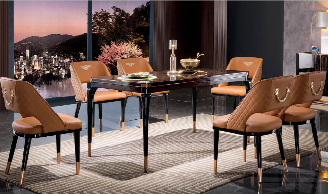 Dining room set dining table 6x chair suite table group 7 pieces. Complete set