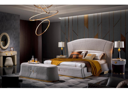 Bedroom Set Complete Sleeping Furniture Dressing table Bedside tables Chest of drawers Bed 7 pieces