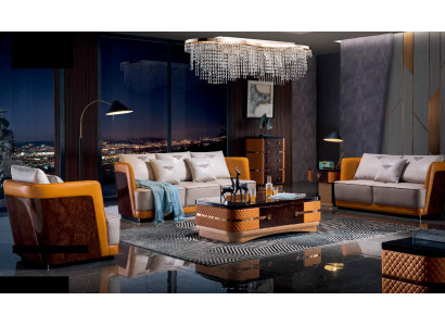 Sofa set 3+2+1 Seater Leather Sofa Couch Living landscape Suite Design