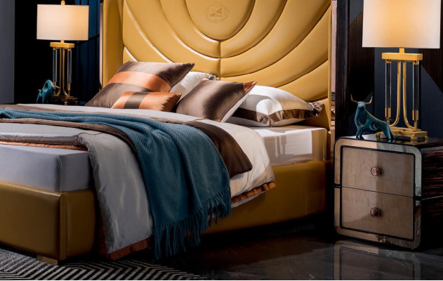 Bedroom Beds Set Complete Leather Modern Bed Dressing table