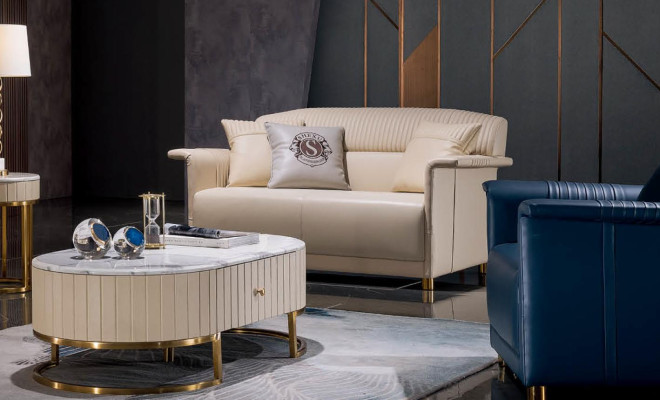 Beige luxury sofa set 3+2 seater set designer upholstery couches 2 pieces. set