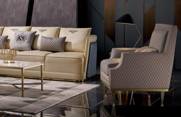 Sofa L-shape Leather Sofa Couch Living landscape Suite Design Modern