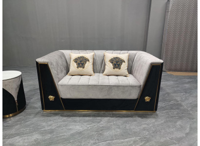Luxurious double sofa with soft upholstery for the living room