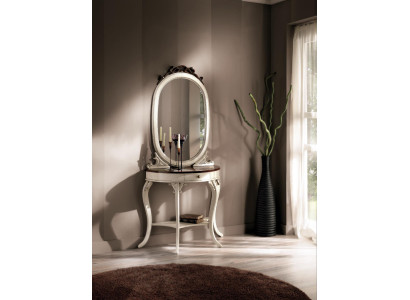 Classic r Mirror Dressing table Console Table White Wood Bedroom Furniture 2pcs