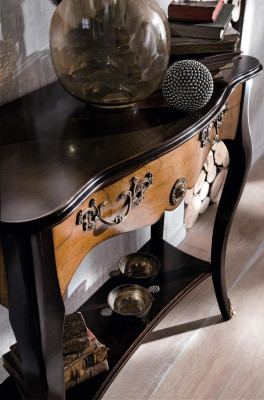 Console Table Furniture Baroque Style Mirror Wood Italian Tables Group 2pcs. set