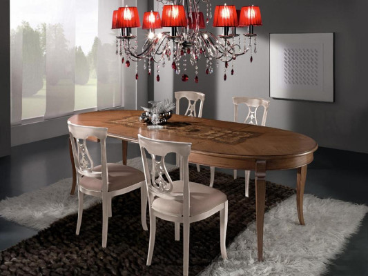 Dining room Set Dining set Classic r Real Wood 4-piece Set Chair Suite 4x Chairs