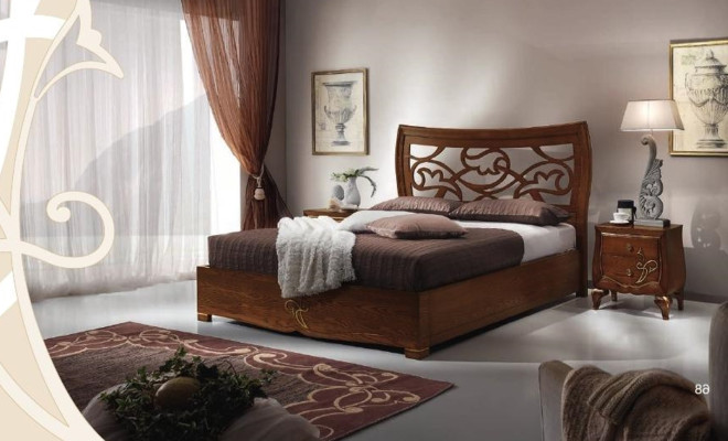 Double bed Beds Bed Frame Bed Wood Double Bedroom Brown Modern 160x200